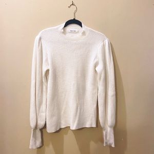 Line & Dot Mock Neck Sweater size Small